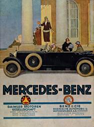 Advertisment bearing the brand name Mercedes-Benz